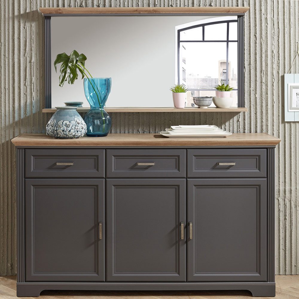 Lomadox Sideboard JÜLICH-36, Eiche Nb. 166/102/48 cm