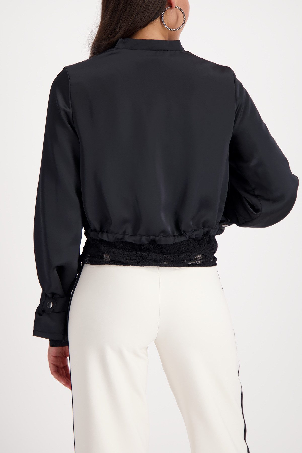 Monari Blouson Jacke Satinblouson Regular fit mit Stehkragen