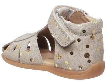 pom pom Sandalen 6423 Lauflernschuhe Beige Gold Punkt Sandalette