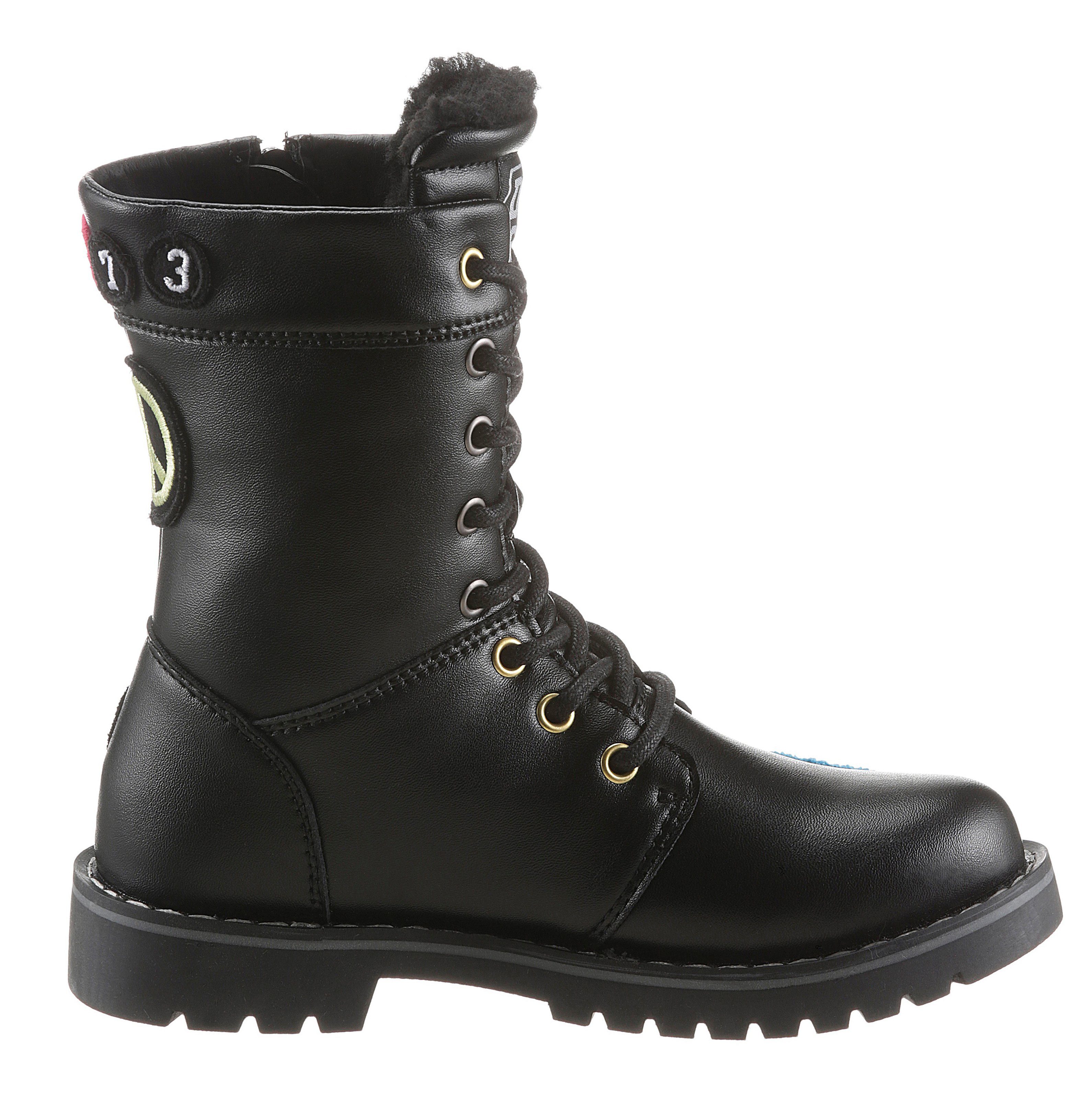 Dockers by Gerli Schnürstiefel Boots mit bunten Patches – Bild 5 von 5