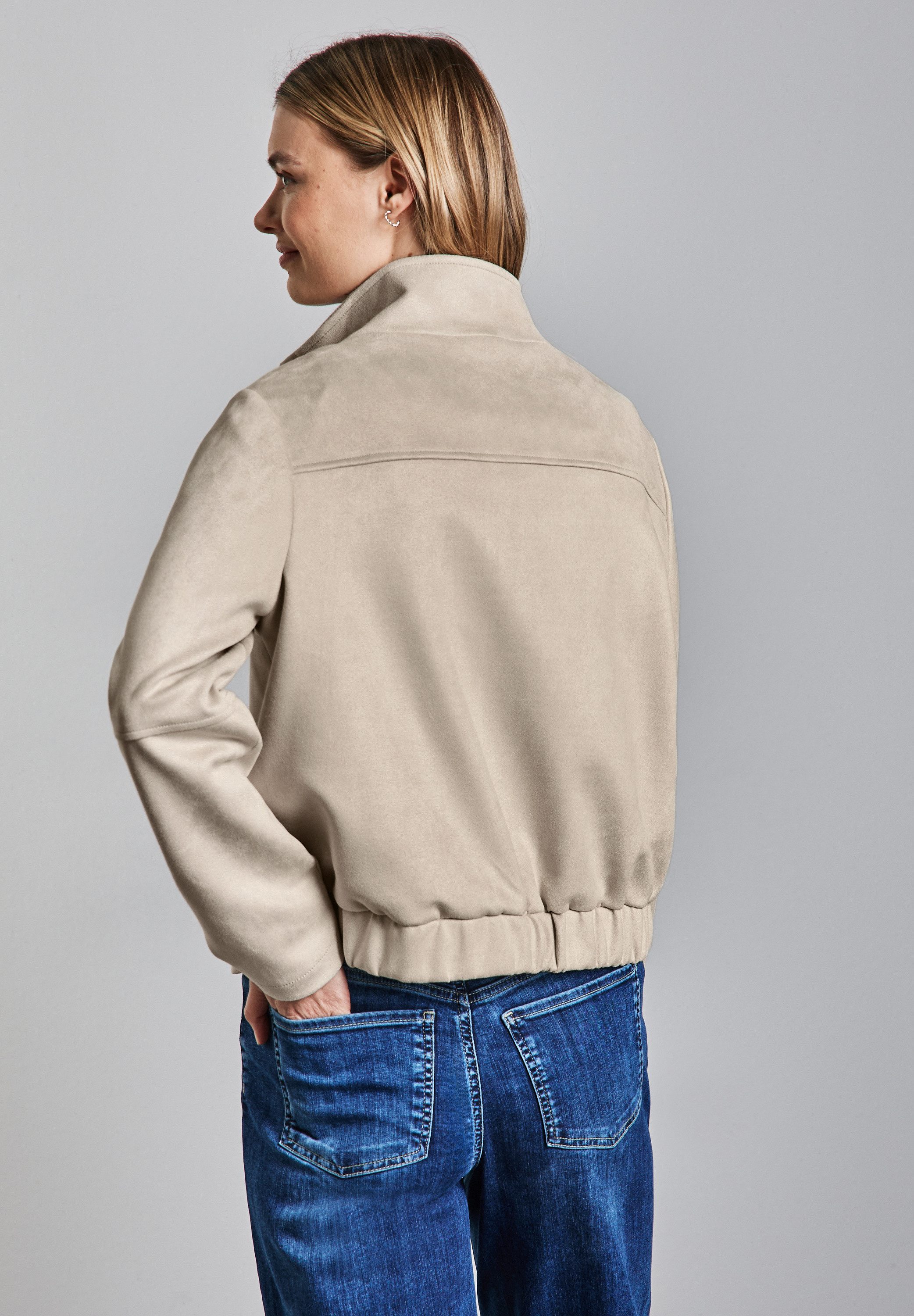STREET ONE Lederimitatjacke, ohne Kapuze, aus softem Materialmix günstig online kaufen