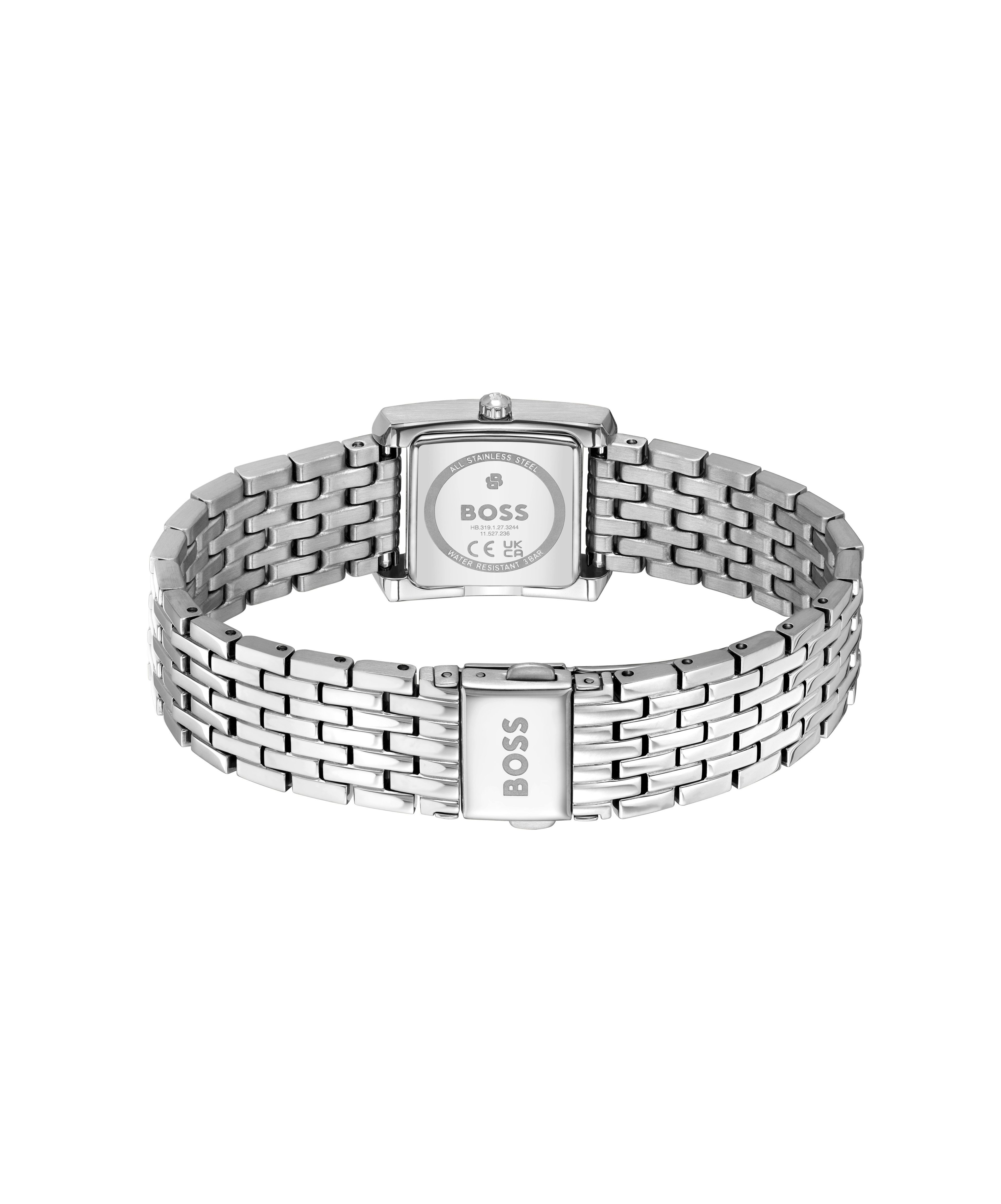 BOSS Quarzuhr LUCY SCALA 1502844, Armbanduhr, Damenuhr, Edelstahlarmband, analog