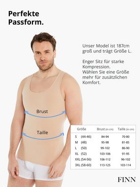 FINN Design Shapinghemd Shapewear Kompressions-Unterhemd Ärmellos Herren extra starke Kompression, eine Kleidergröße weniger