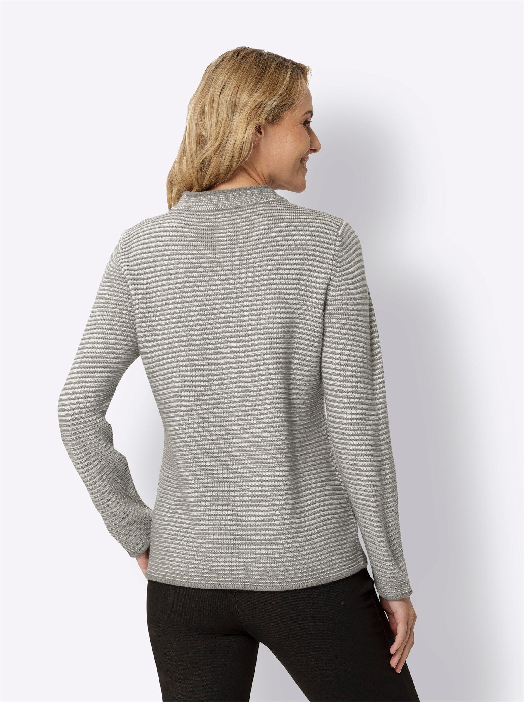 Sieh an! Strickpullover Stehkragenpullover günstig online kaufen