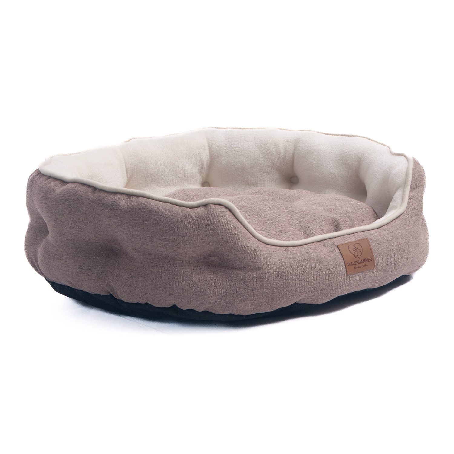 Warenhammer Tierbett Orthopädisches Premium Hundebett, Katzenbett, flauschig weich, für Katzen oder kleine Hunde, 2 Teilig mit Wendekissen / kühlende Sommer oder wärmende Winterseite