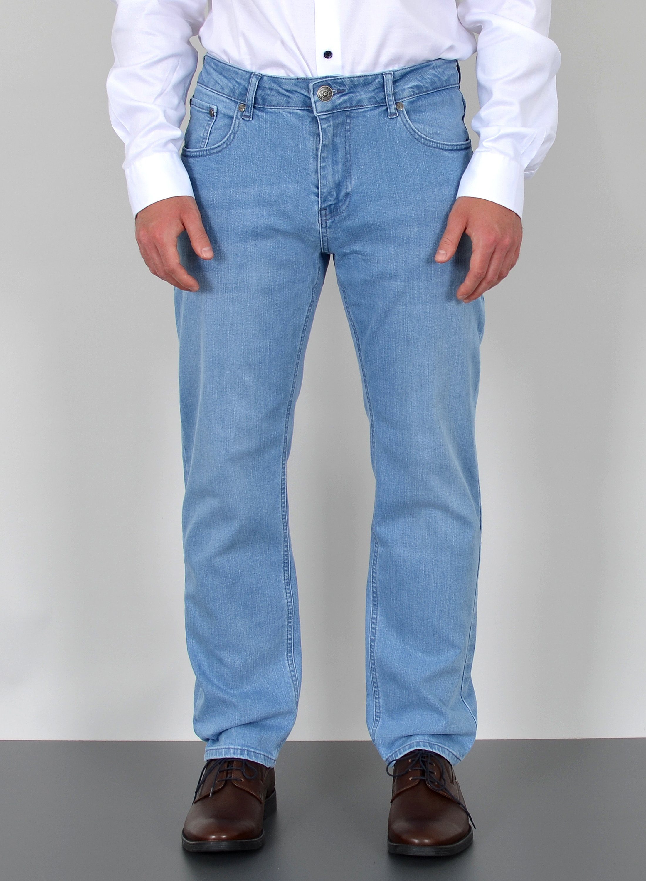 RELLO & REESE Jeans Hose Regular Straight Fit Hose Grau/Schwarz/Blau NEU 