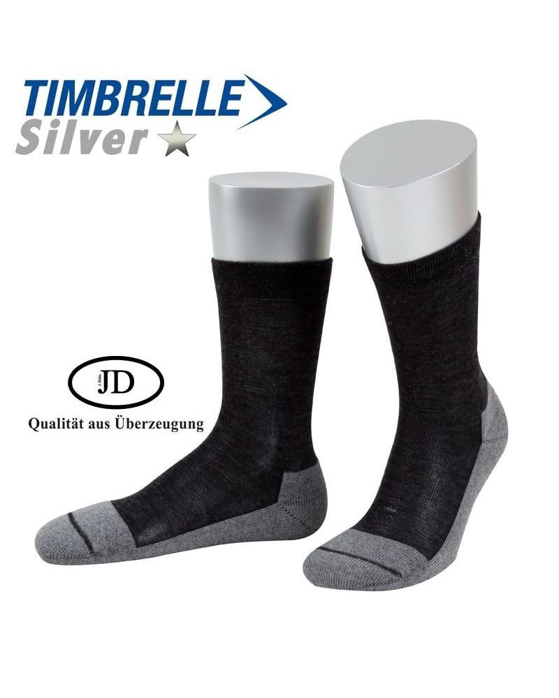 JD Шкарпетки Tagessocken Crew Silberionen Jagdsocke anthrazitgrau - 1 Paar