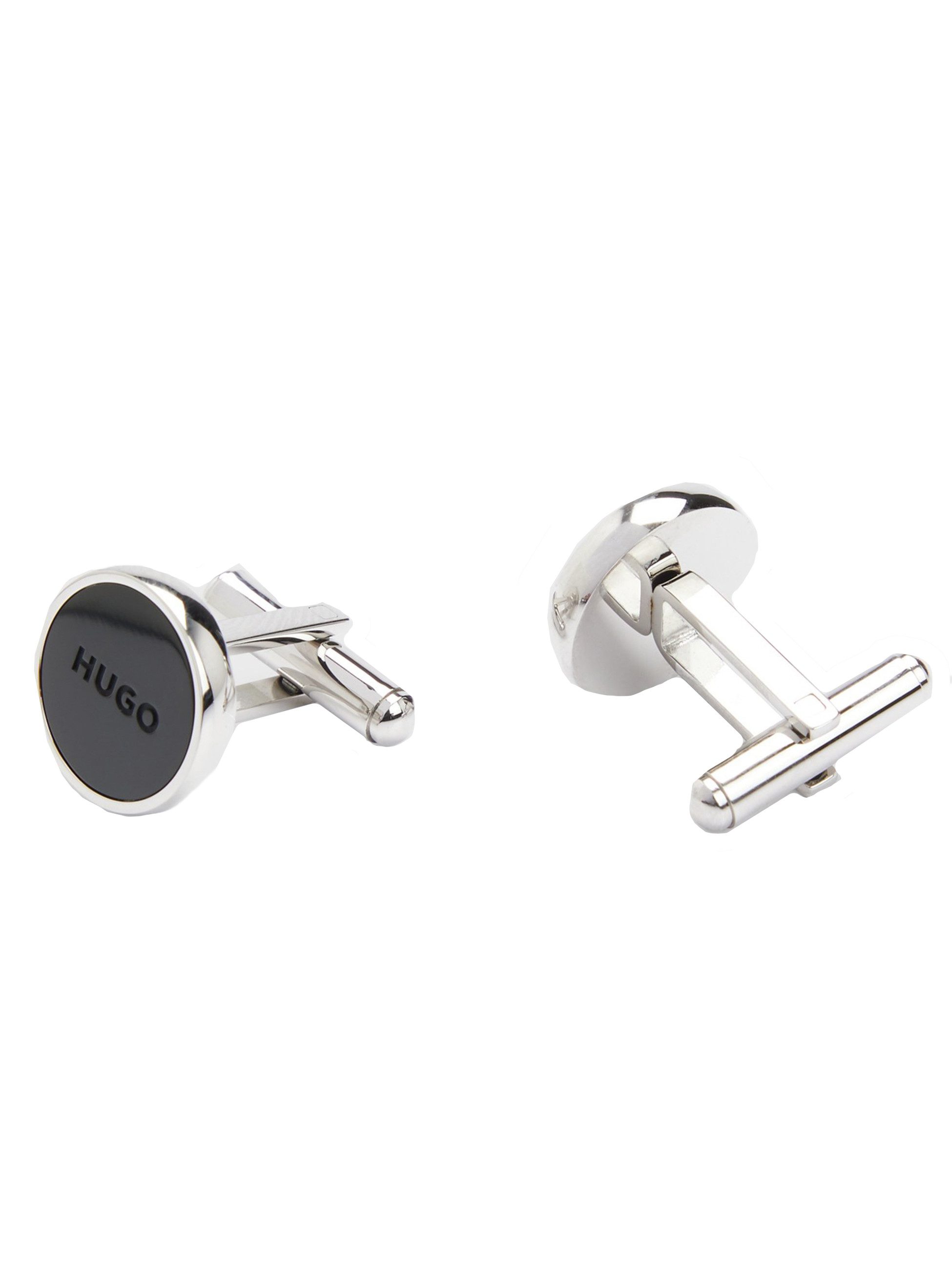 Manschettenknöpfe Herren Rot Schwarz - Schallplatte Design Mit Glas Cabochon