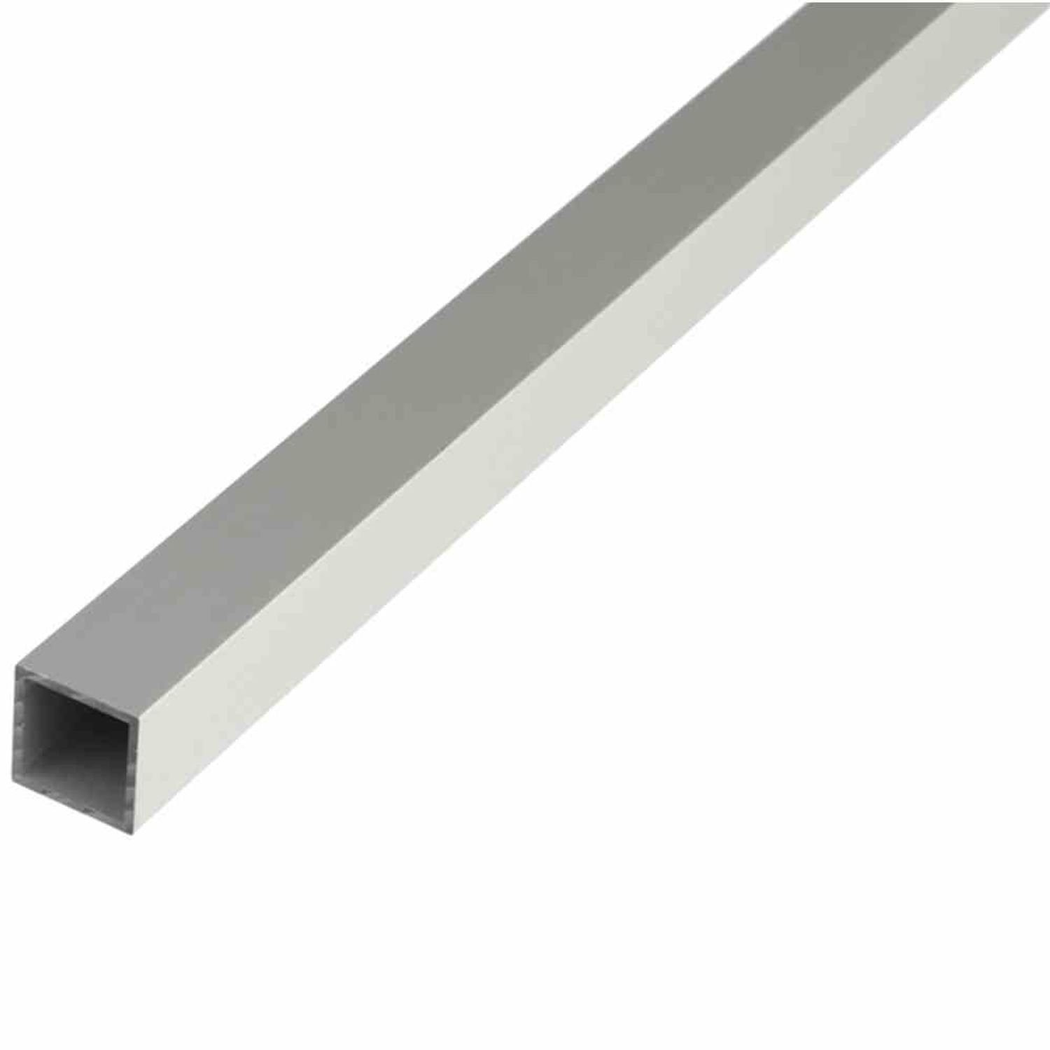 Alberts Möbelbeschlag Vierkantrohr silber-eloxiert 20x1,5mm aluminium 1m 7353