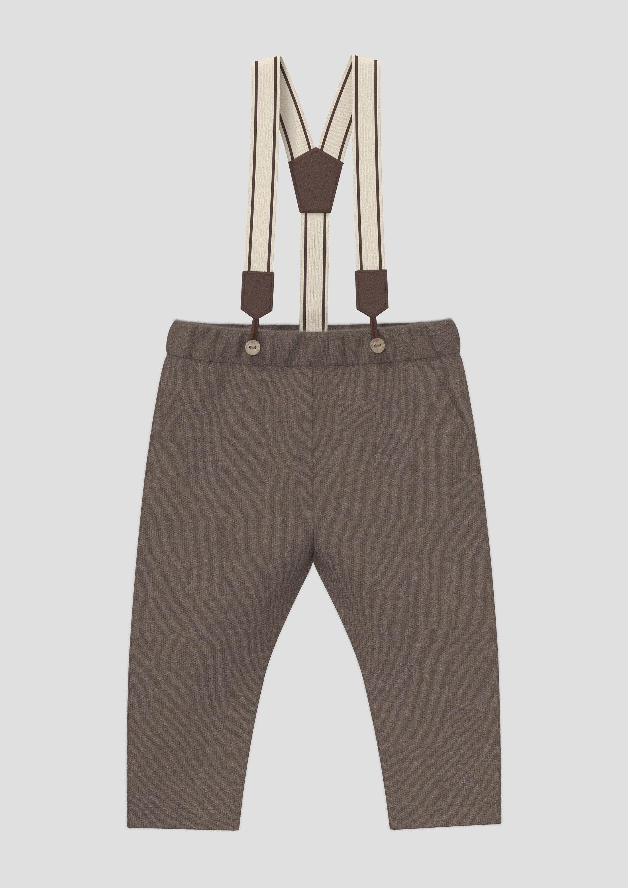 s.Oliver Chinos Leggings Weiche Interlock-Jogpants mit Hosenträgern