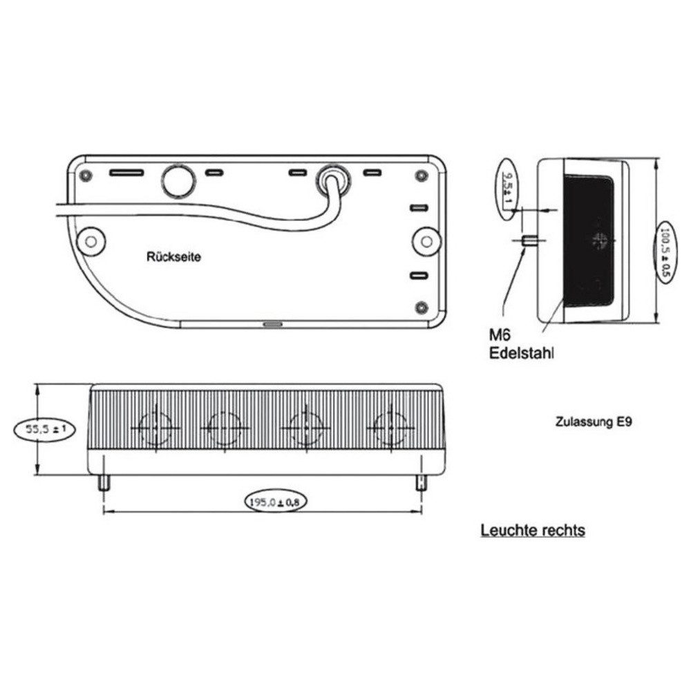 SecoRüt trailer SecoRüt bicycle carrier rear light indicator, brake light, license plate light