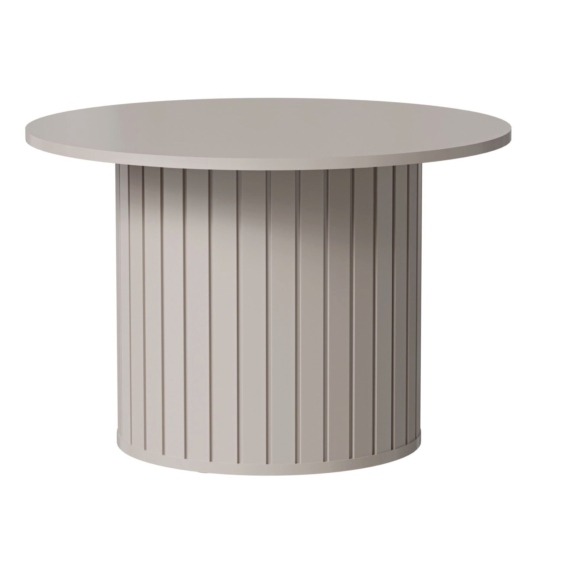 Selsey Couchtisch ZANTE, rund mit Lamellen-Säulenfuß, 70 cm