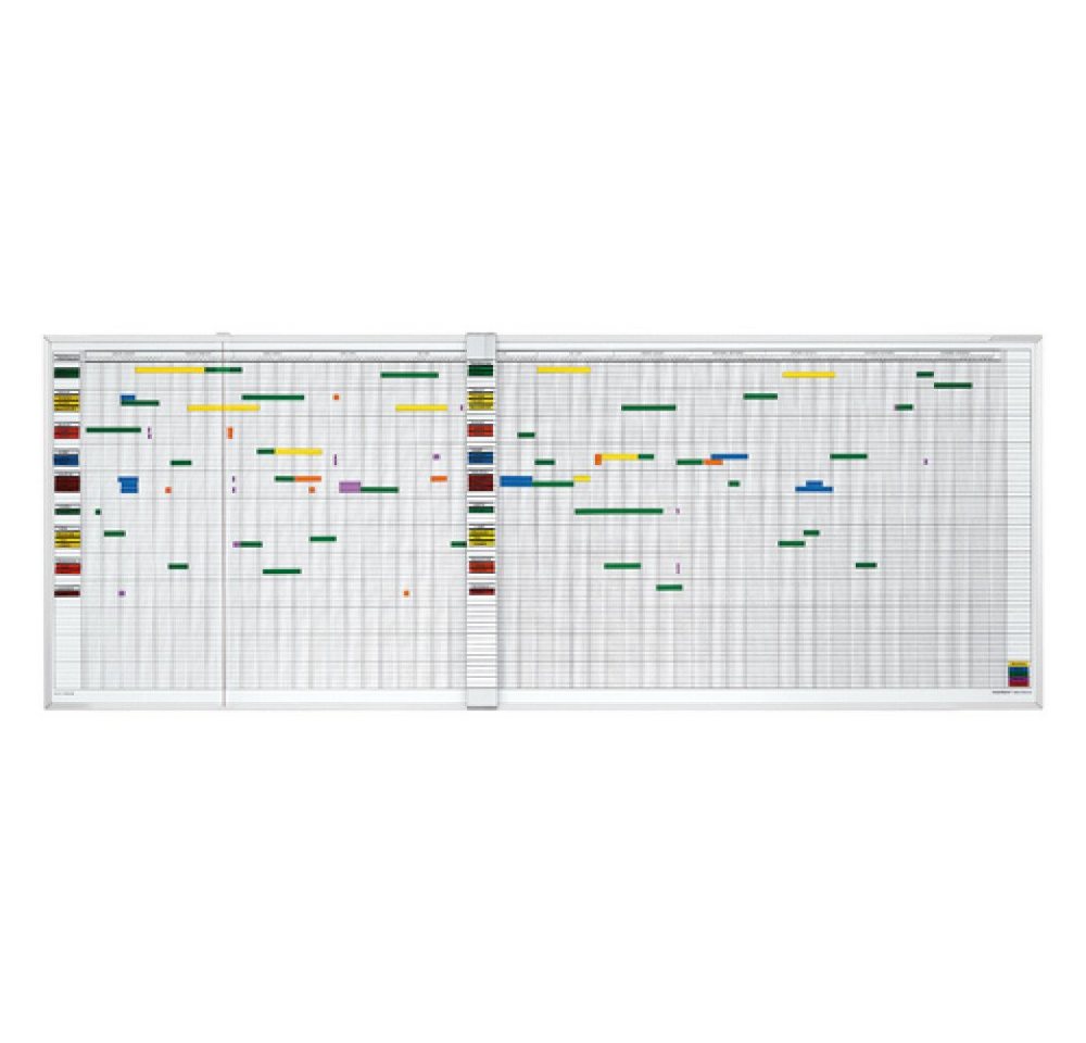 Thumbnail - magnetoplan® Jahresplaner Personal, Urlaubs und Akt. planer - 7Tage - 80 Mitarbeiter - 200x100cm