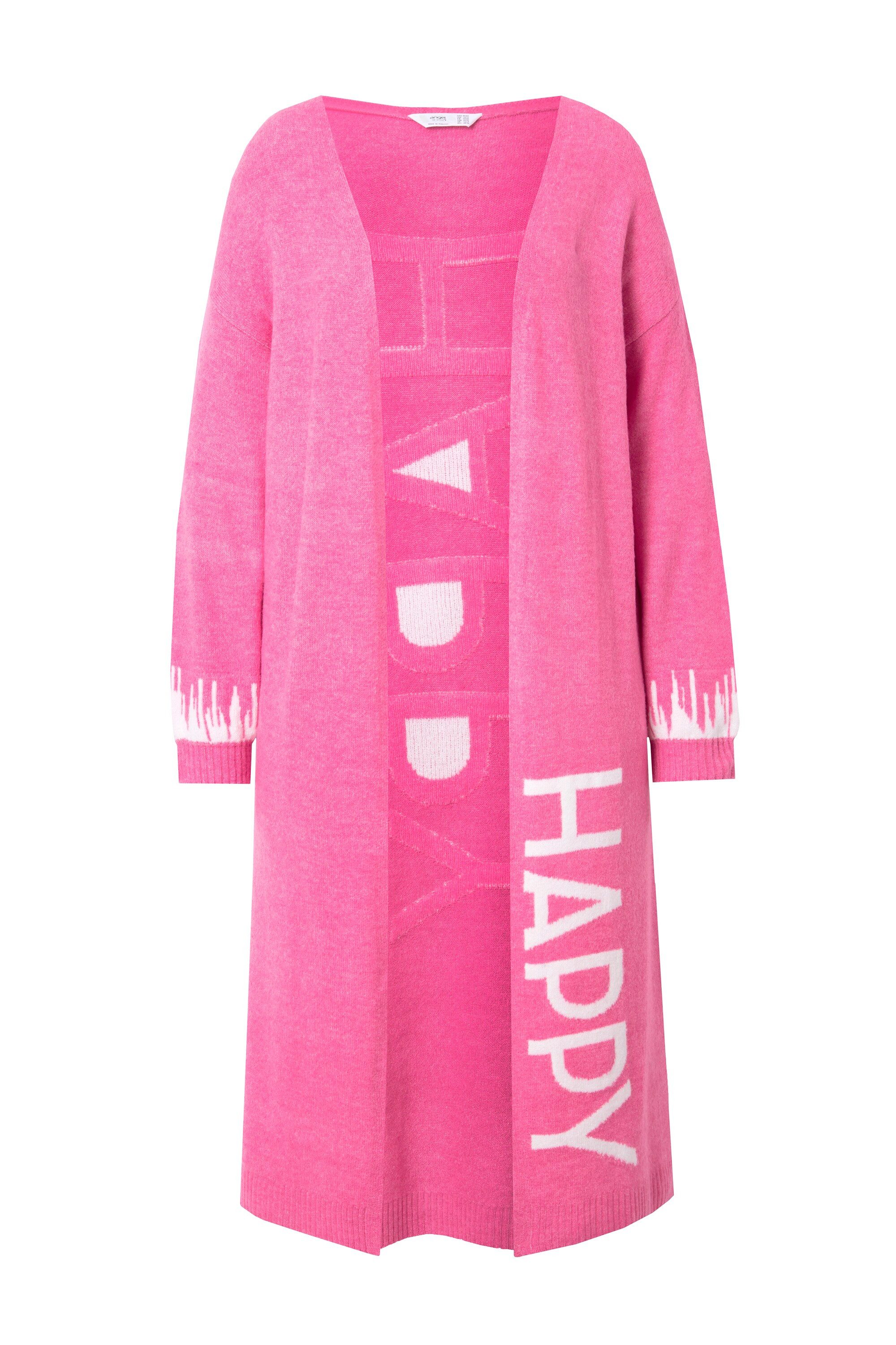 Angel of Style Strickjacke Long-Strickjacke Straight Fit HAPPY-Statements günstig online kaufen