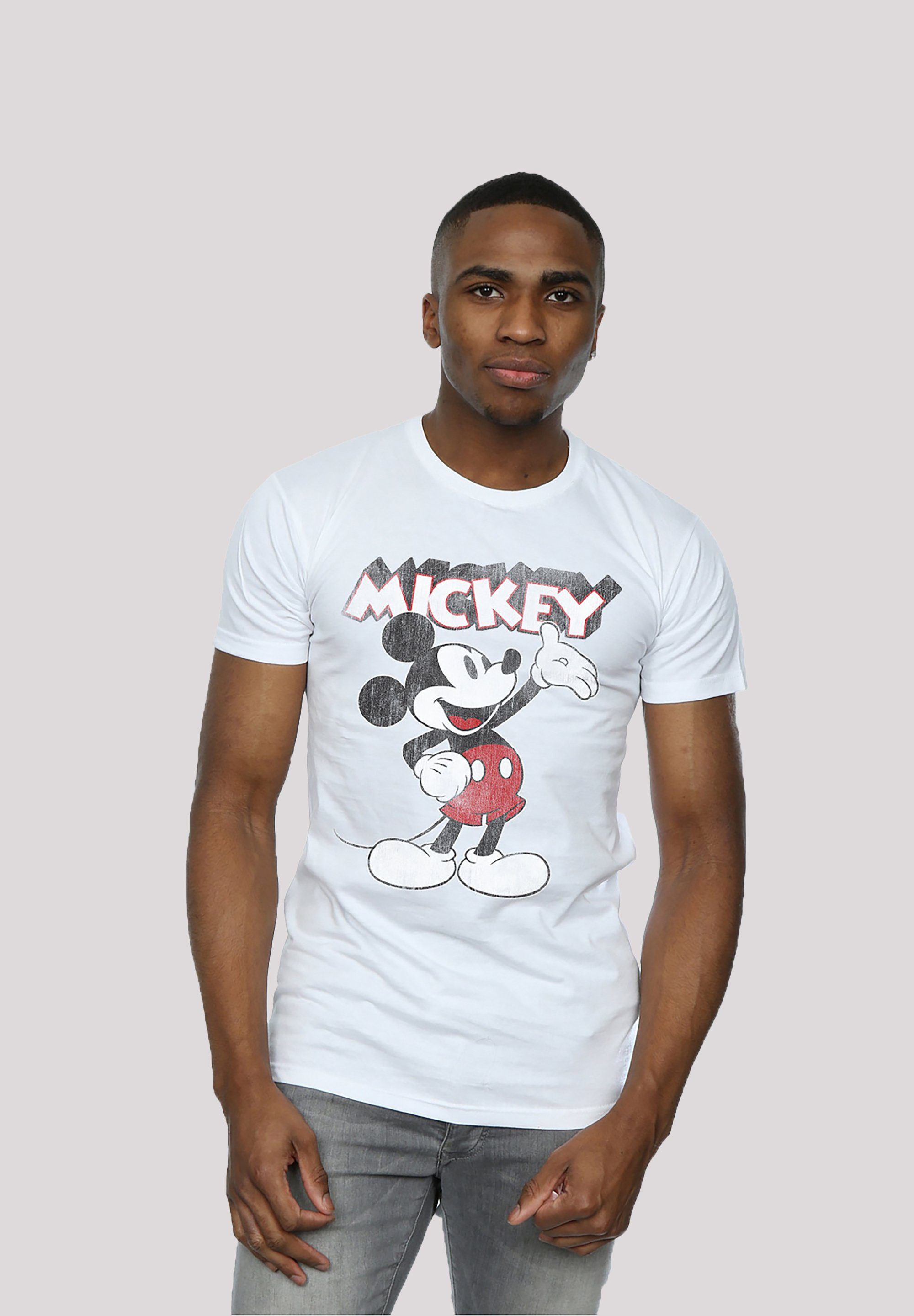 F4NT4STIC T-Shirt Disney Micky Maus Presents Print, Sehr weicher  Baumwollstoff mit hohem Tragekomfort