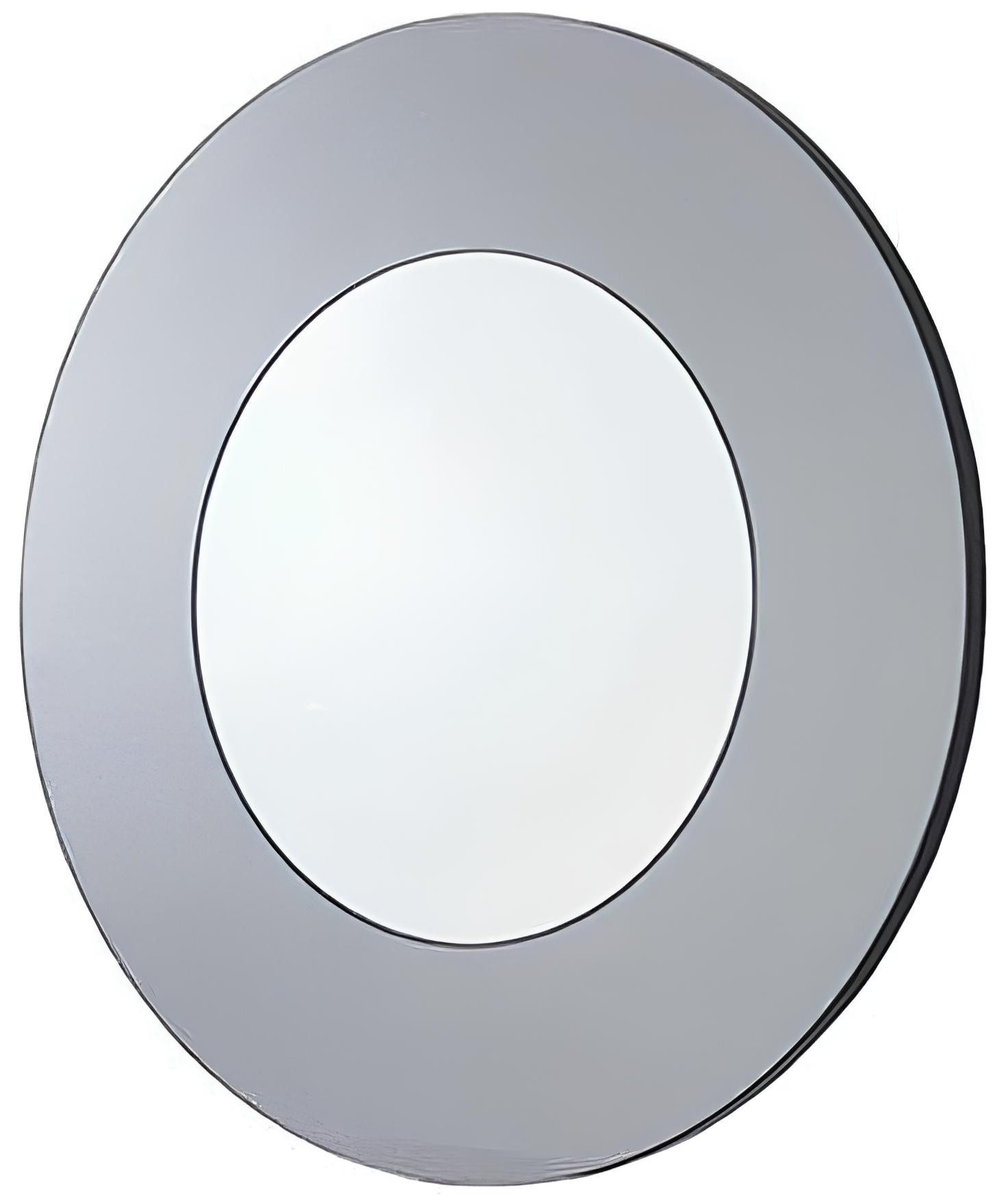 JVmoebel Wandspiegel Runder Wandspiegel in Grau aus hochwertigem Glas (1-St., Spiegel), Made in Europa