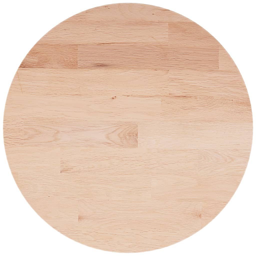furnicato Tischplatte Runde aus massivem Eichenholz 30 x 1,5 cm mittelbraun (1 St), Unbehandelte Tischplatte als Platte für Beistelltisch oder Regal – Bild 2 von 4