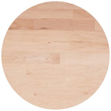 furnicato Tischplatte Runde Ø50x1,5 cm Unbehandeltes Massivholz Eiche (1 St)