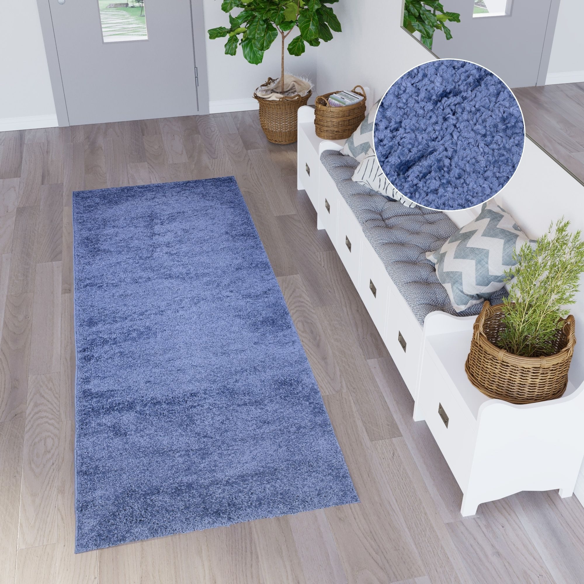 Tapiso Hochflor-Läufer DELHI, rechteckig, Höhe: 30 günstig online kaufen