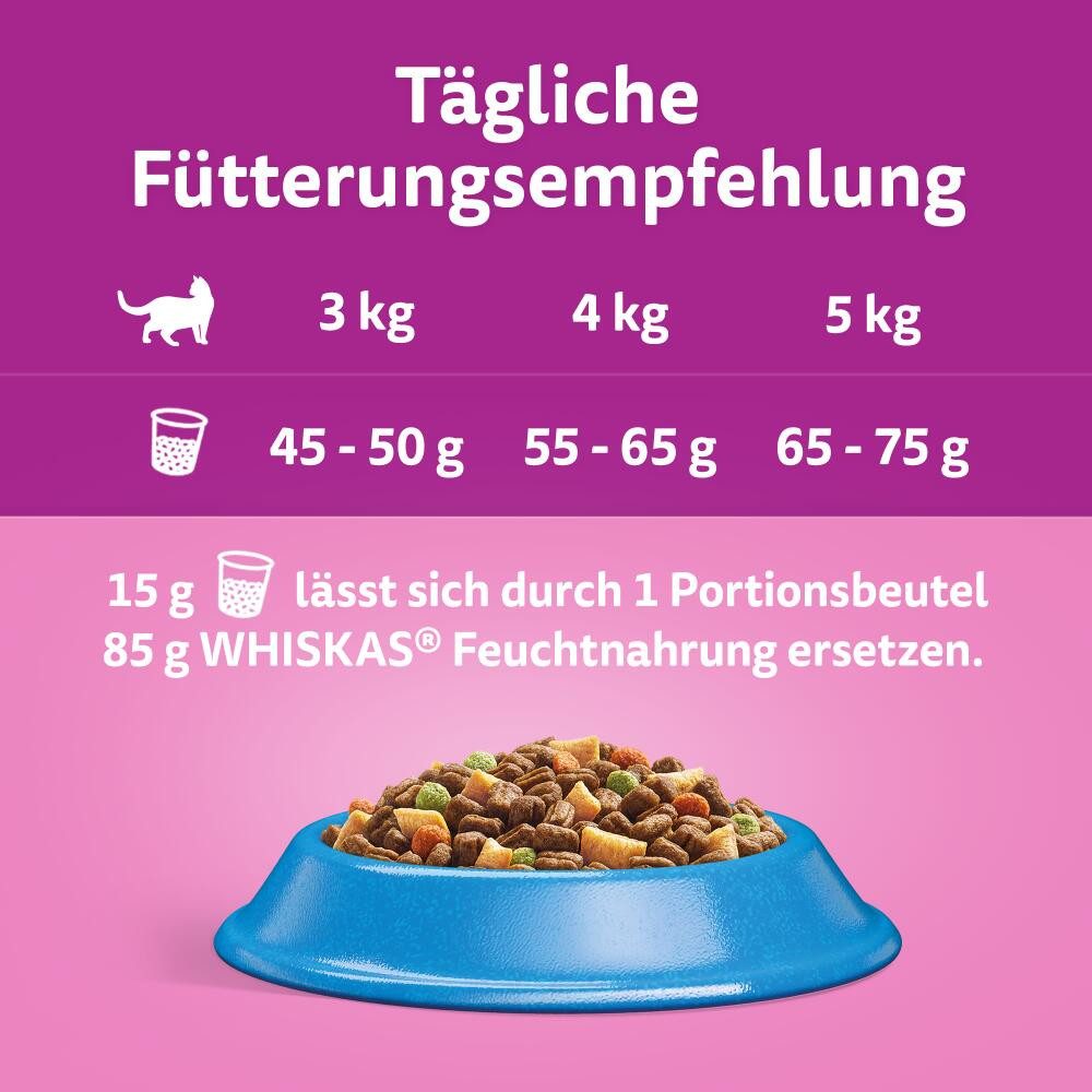 Whiskas WHISKAS® Katzenfutter Trockenfutter 1+ Thunfisch 2 x 7kg, Trockenfutter für: Katze