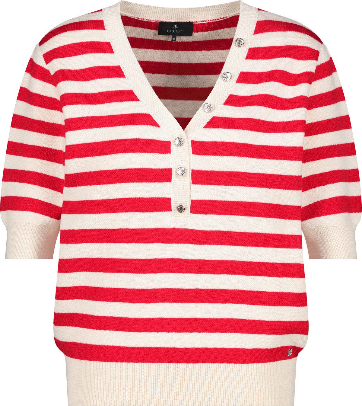 Monari Wollpullover Pullover red ringel günstig online kaufen