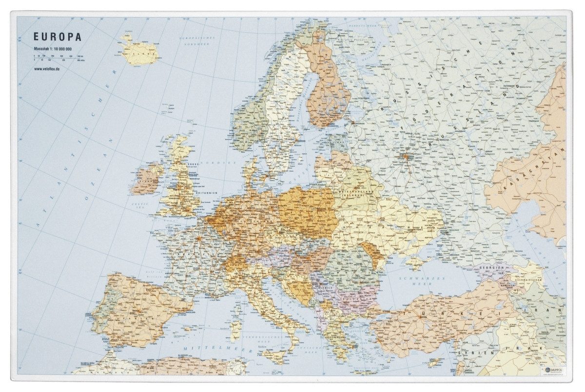 VELOFLEX Schreibtischunterlage Schreibunterlage Europa 40x60cm