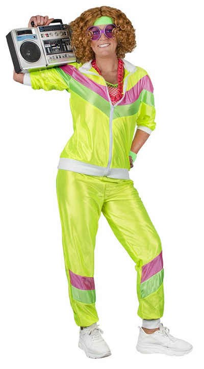 Funny Fashion Kostüm 80er Jahre Trainingsanzug Jogginganzug für Damen -