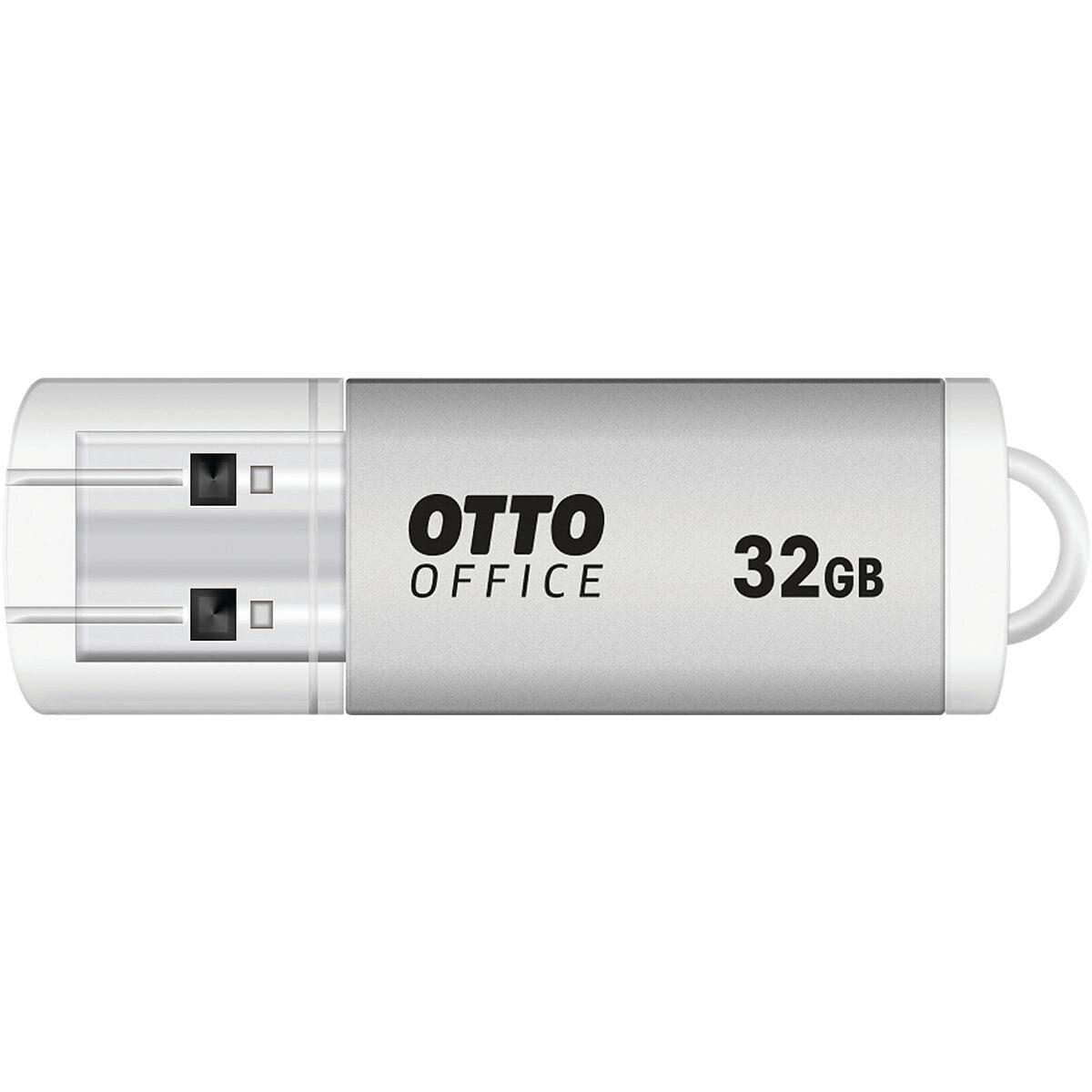 Otto Office Premium USB-Stick (Lesegeschwindigkeit 17 MB/s, mit Verschlusskappe und Schlüsselanhänger-Öse)