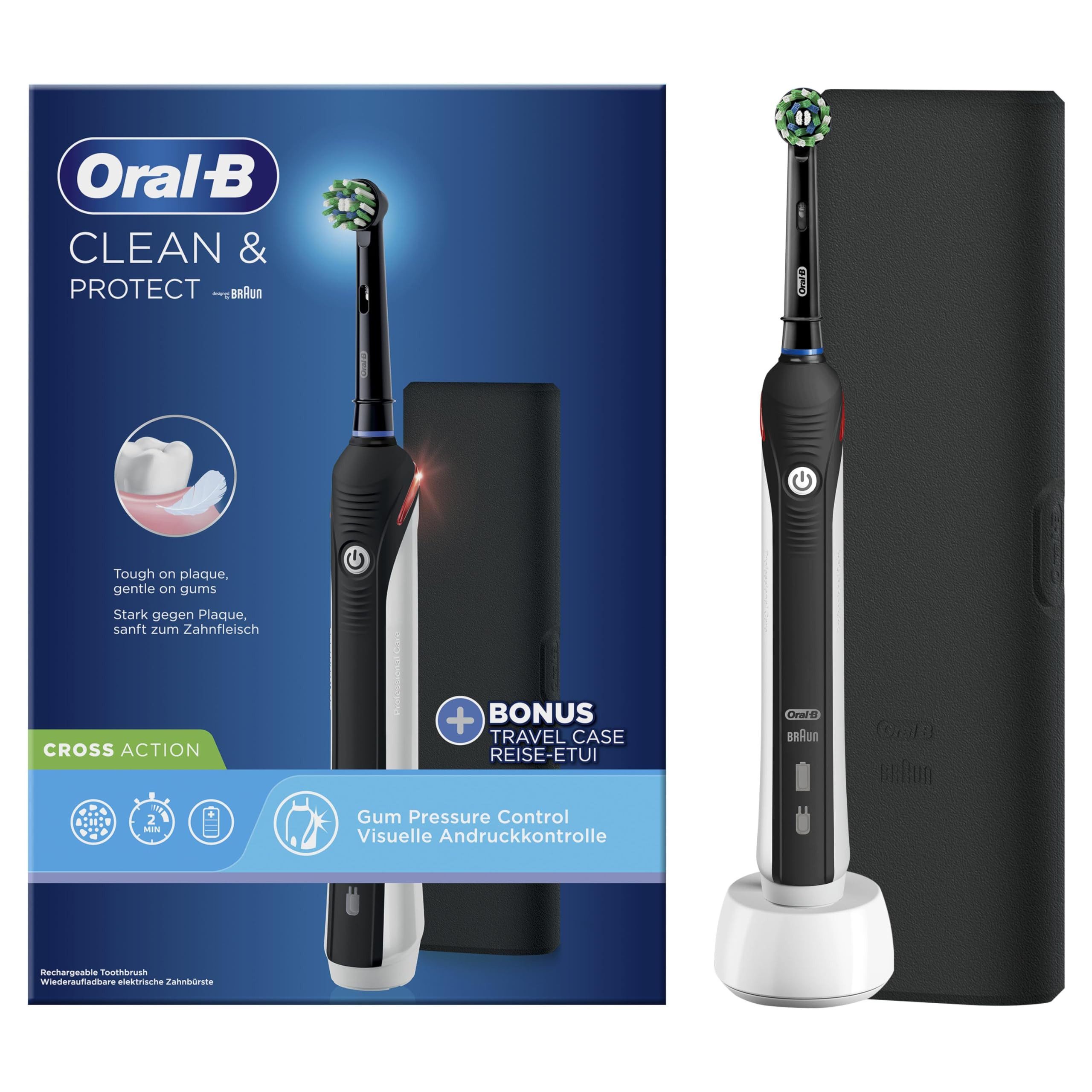 Braun Elektrische Zahnbürste Clean & Protect Schwarz Edition