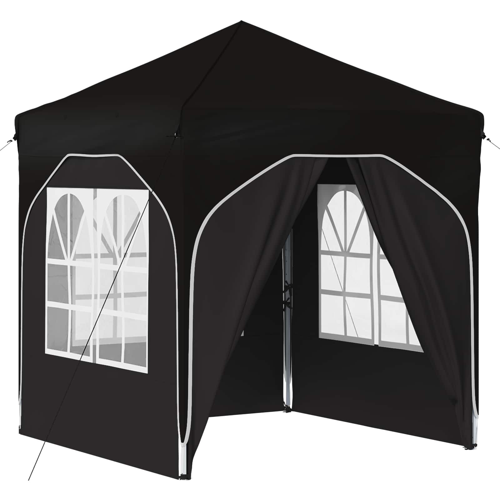 vidaXL Partyzelt Pop-up Partyzelt 192 x 192 x 245 cm Schwarz