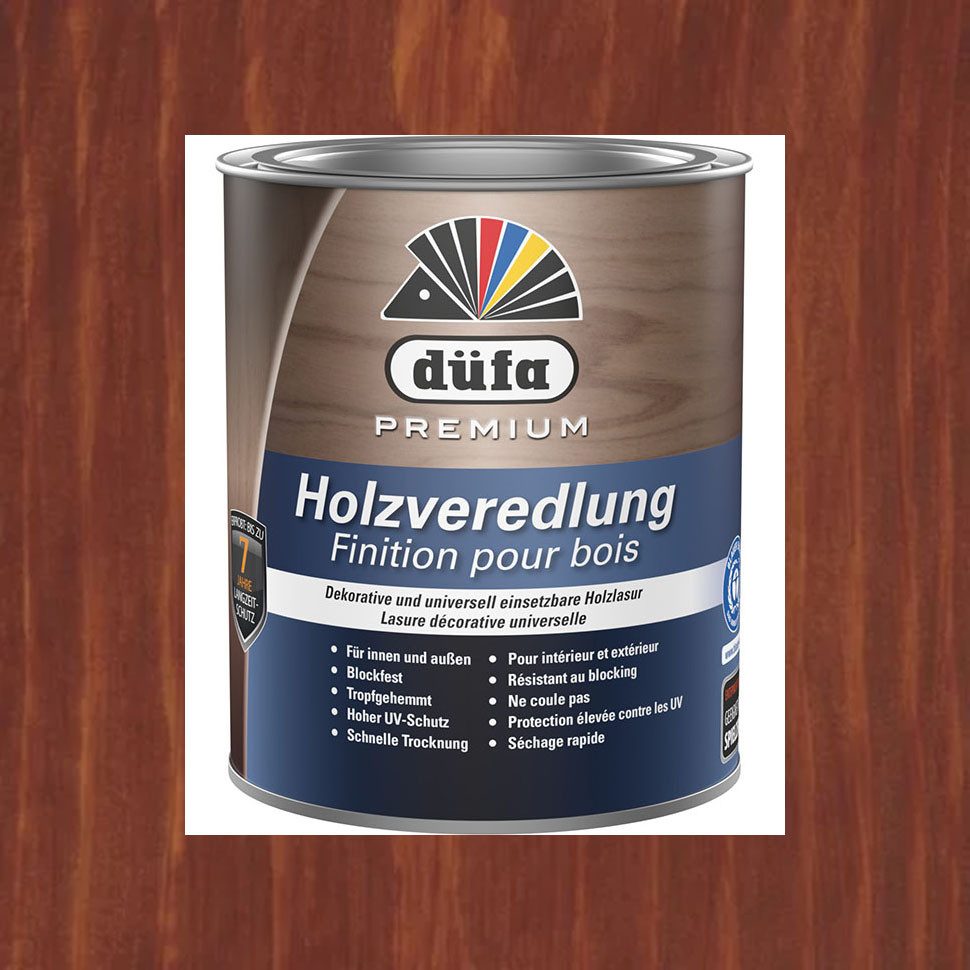 düfa Holzschutzlasur Premium Holzveredlung 750 ml Universallasur Lasur Schutzlasur, Langzeitschutz, auch geeignet für Kinderspielzeug