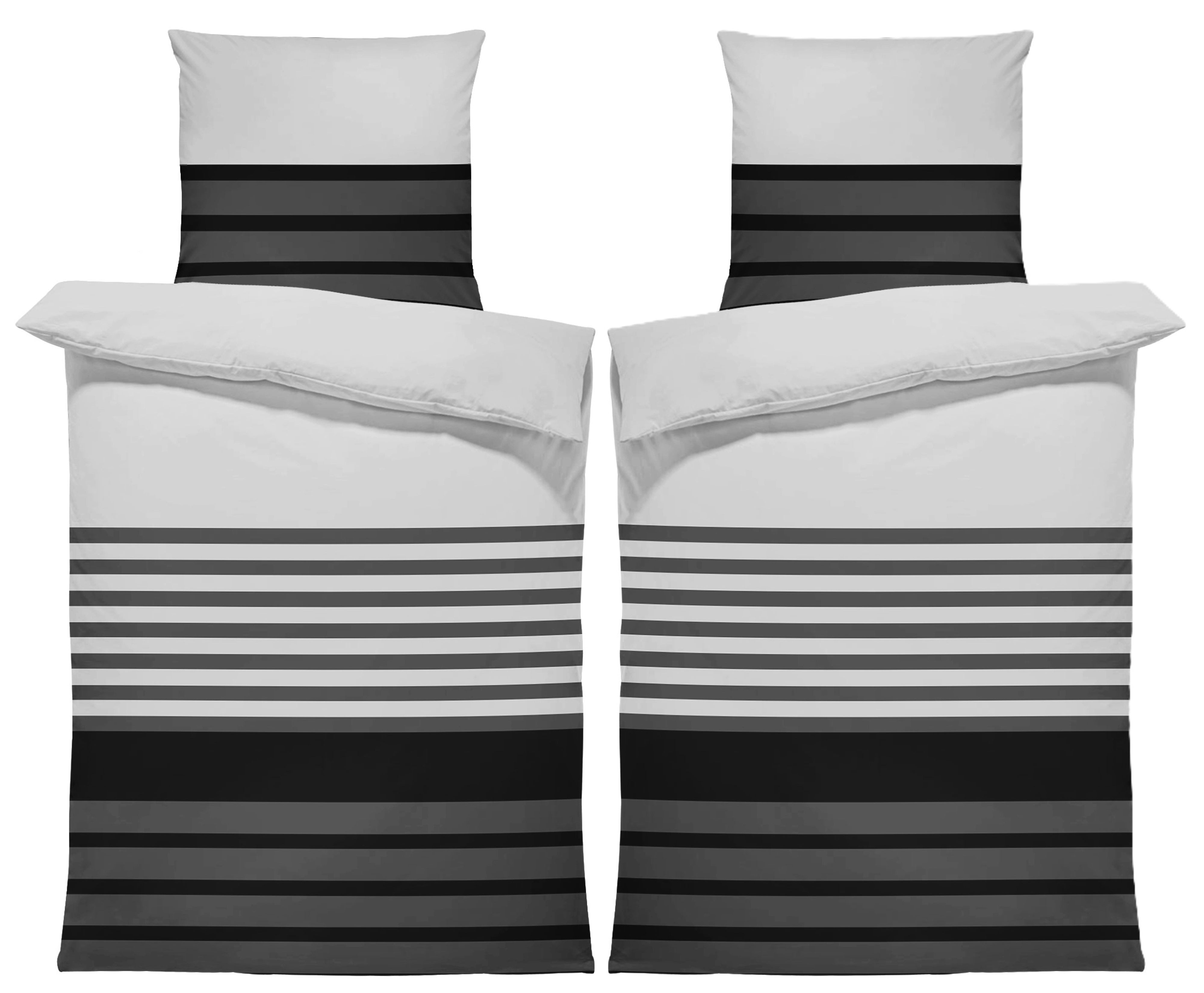 One Home Bettwäsche Winter Viga, Flanell, 4 teilig, modern gestreift, kusch günstig online kaufen