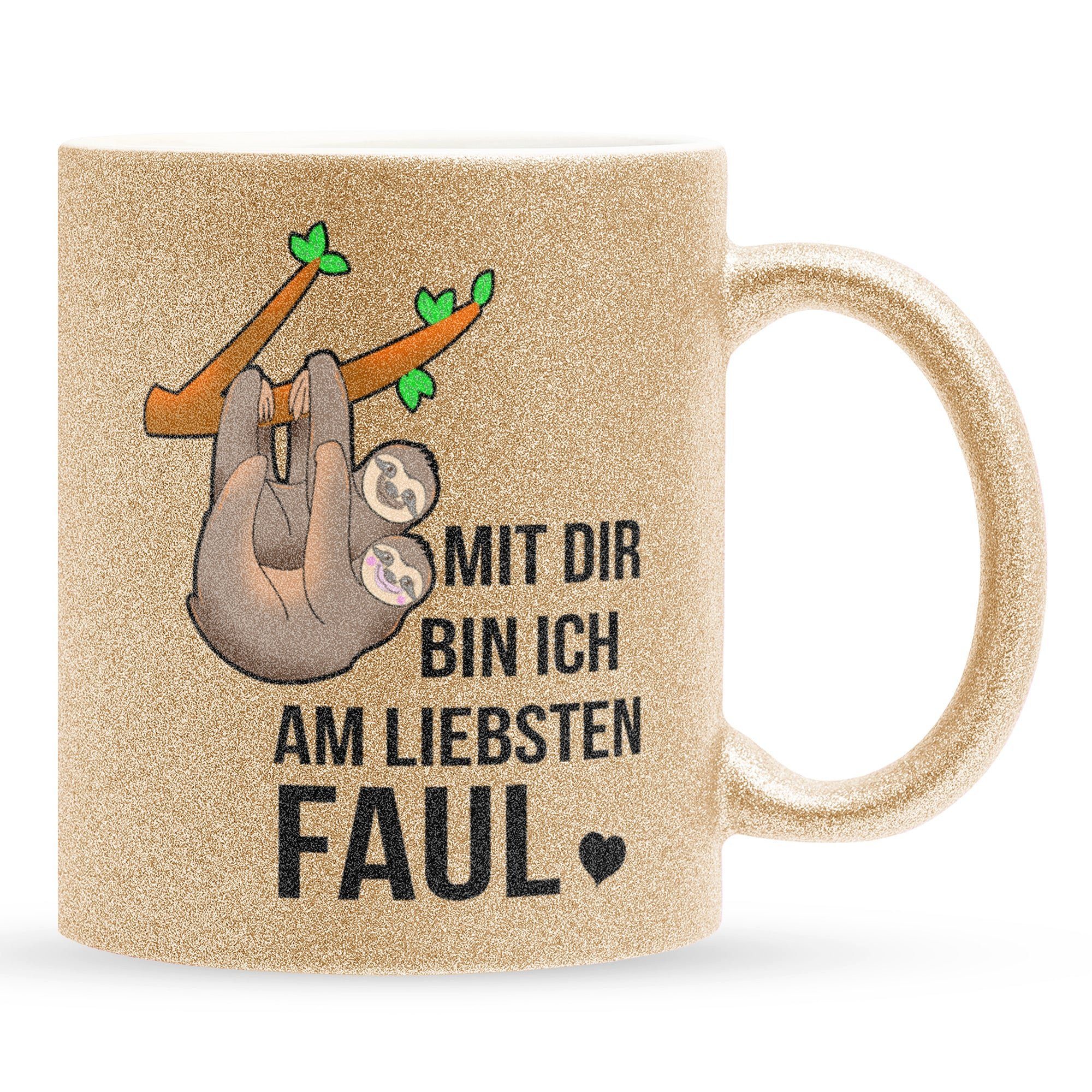 22Feels Tasse Jahrestag Geschenk Paar Hochzeitstag Valentinstag Ehefrau Freundin, Keramik, Glitzertasse, Made in Germany