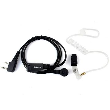 Retevis Walkie Talkie EAK003 Headset, Kompatibel mit RT24 Baofeng UV-5R Kenwood HYT(2 Stück)