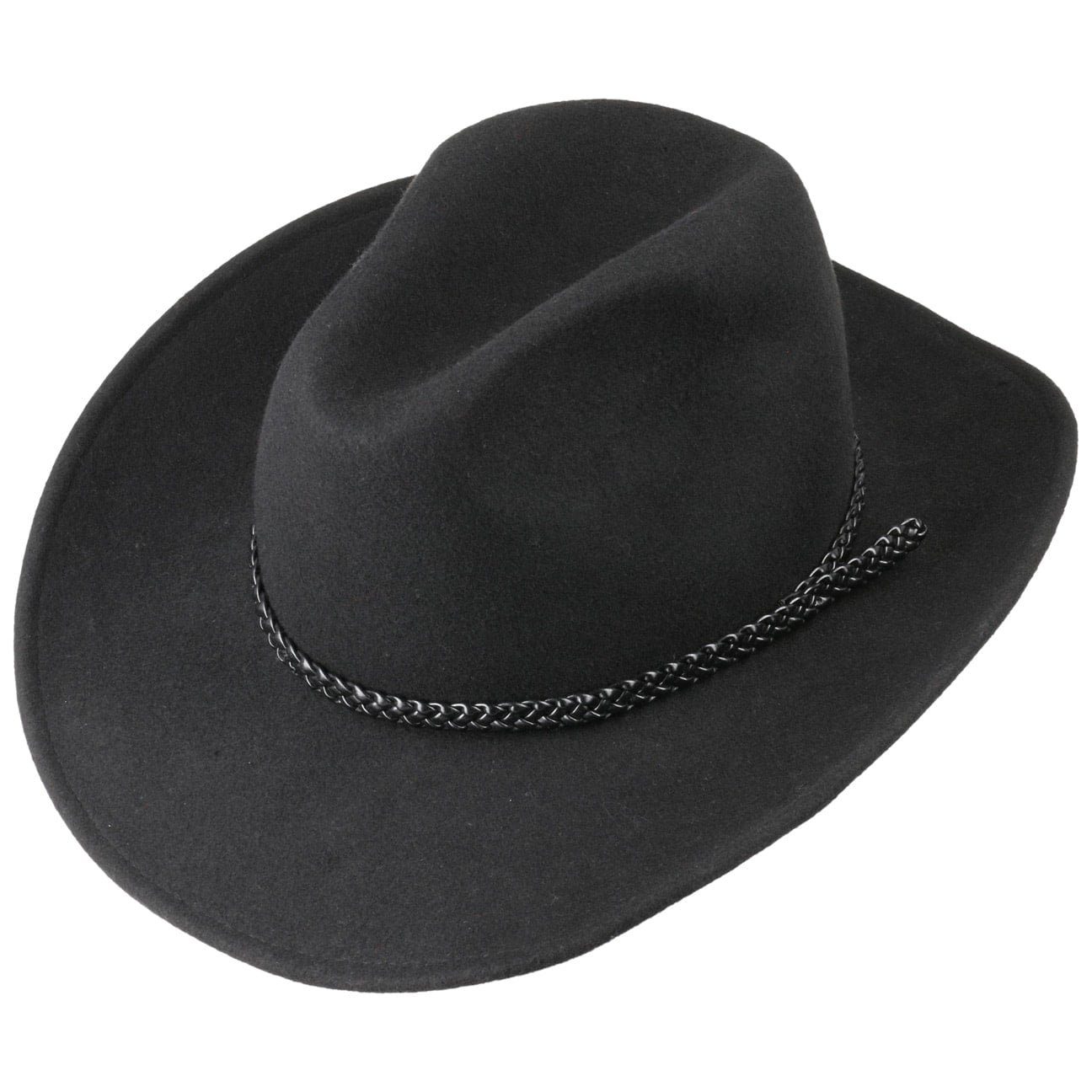 Lipodo Cowboyhut (1-St) Rodeohut mit Kinnband, Made in Italy