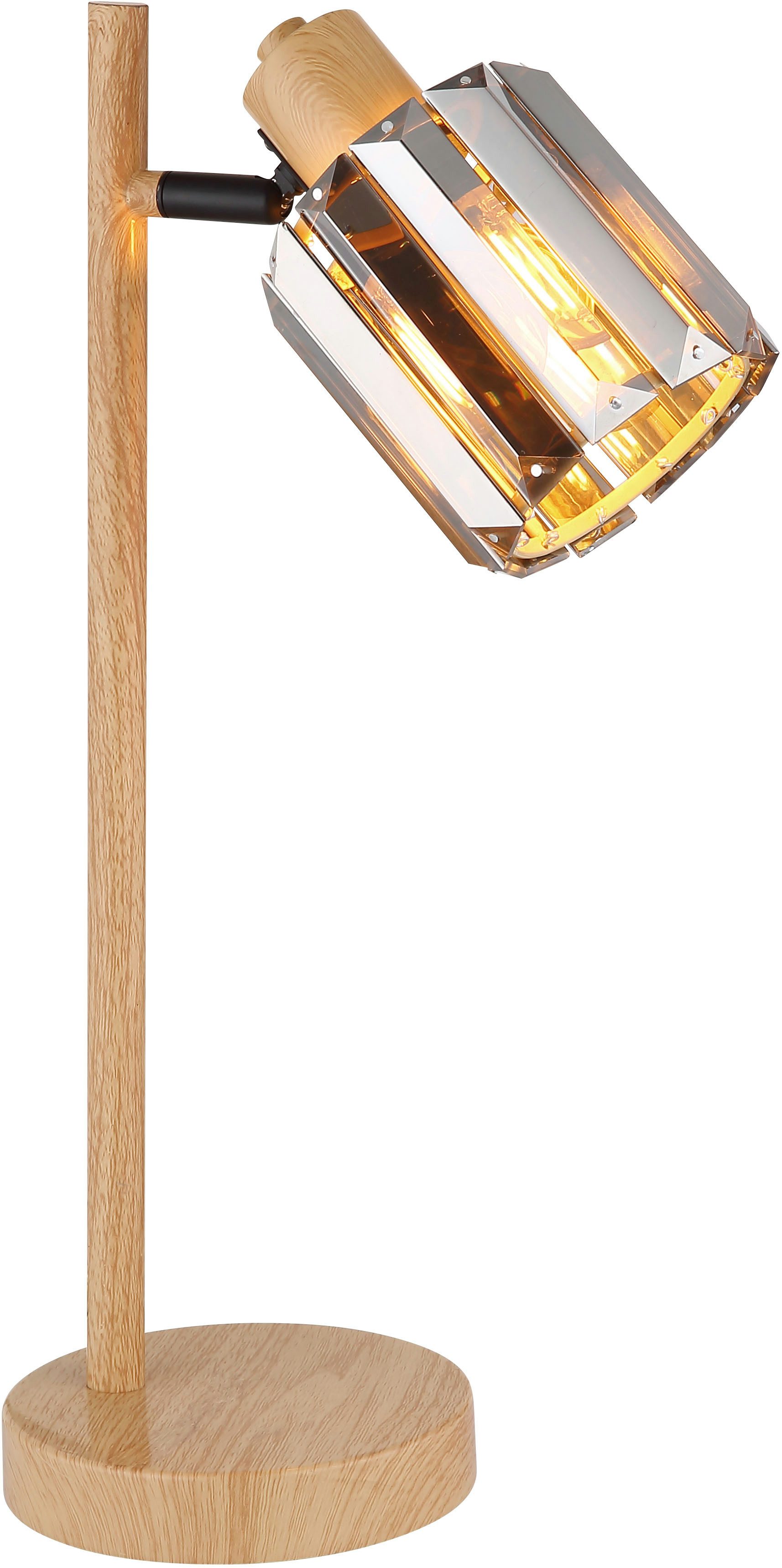 NOWA Tischleuchte RUN, ohne Leuchtmittel, Tischlampe, Kristalle, Schlafzimmer, Wohnzimmer