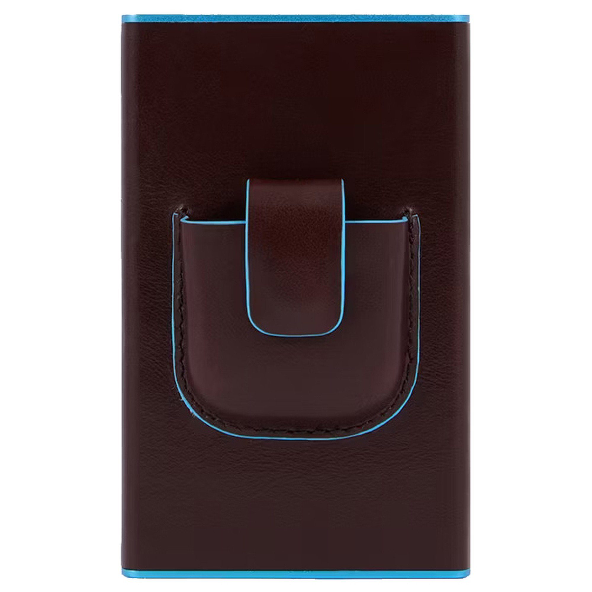 Piquadro Geldbörse Blue Square - cm Kreditkartenetui RFID 11cc 10 mahogany (1-tlg)