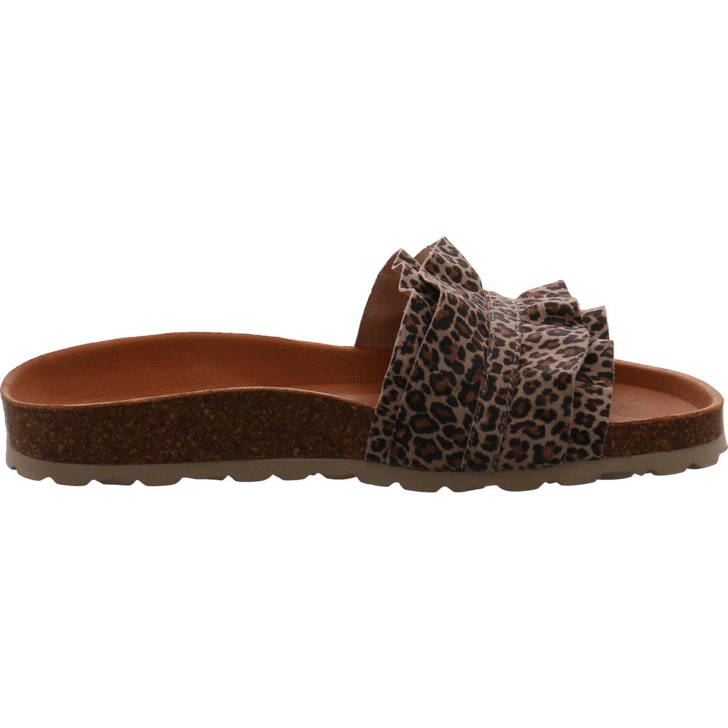 VERBENAS Rocio Volante Pantolette Leopardo Serraje