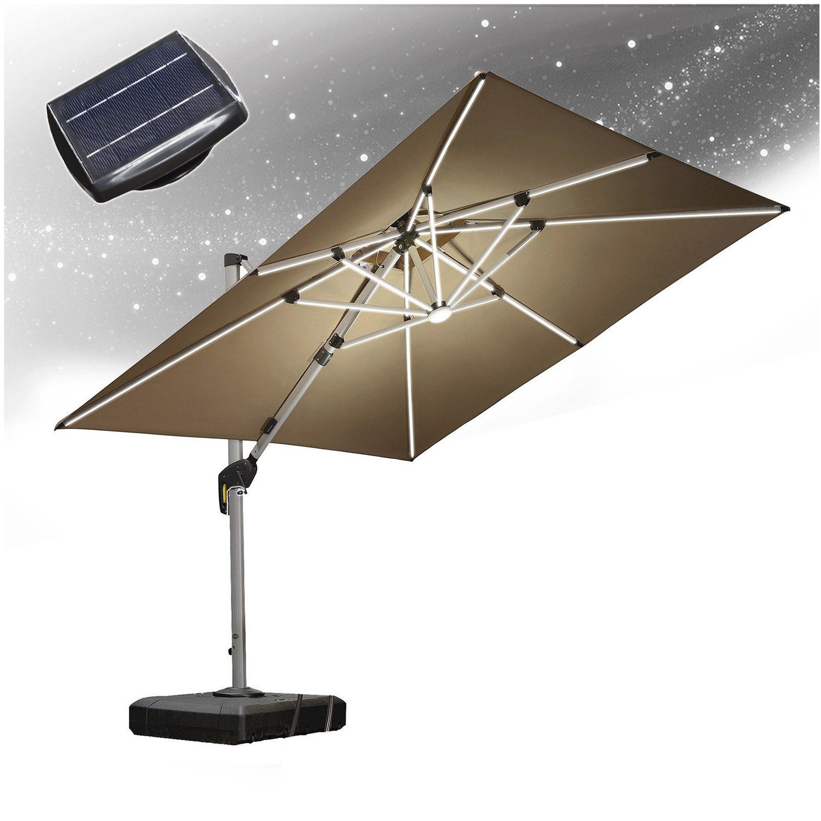 PURPLE LEAF Ampelschirm Quadratischer Außenbereich Sonnenschirm, günstig online kaufen