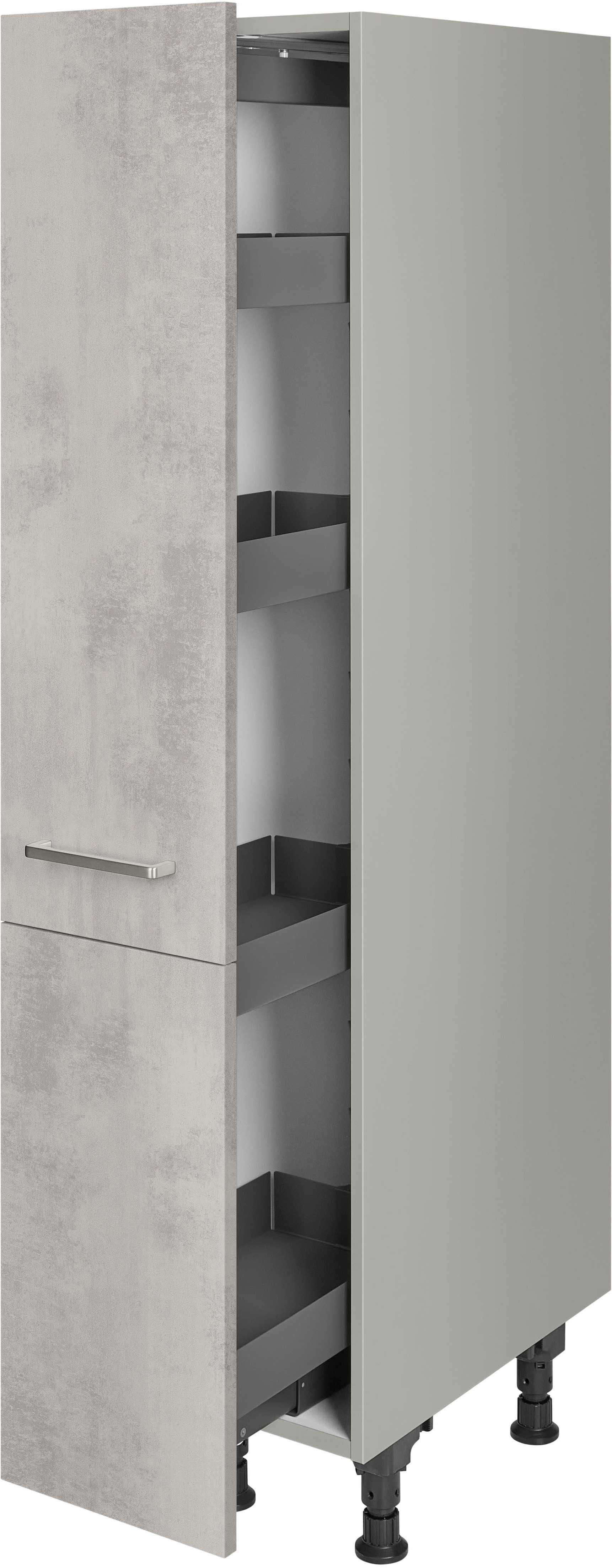 nobilia® Apothekerschrank "Riva", mit 4 Einhängekörben, Breite 30 cm, Höhe 167,8 cm, vormontiert, Ein- und Auszugsdämpfung SoftStoppPro
