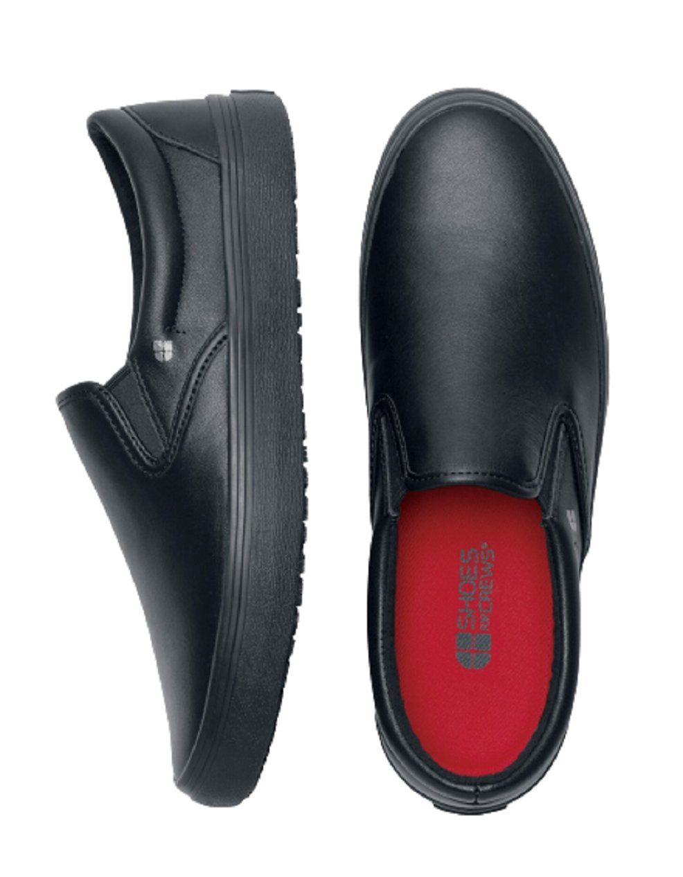 Shoes For Crews und Arbeitsschuh Arbeit schwarz Slip MERLIN wasserbeständig Leder, Freizeit, Slipper on, Leder, für