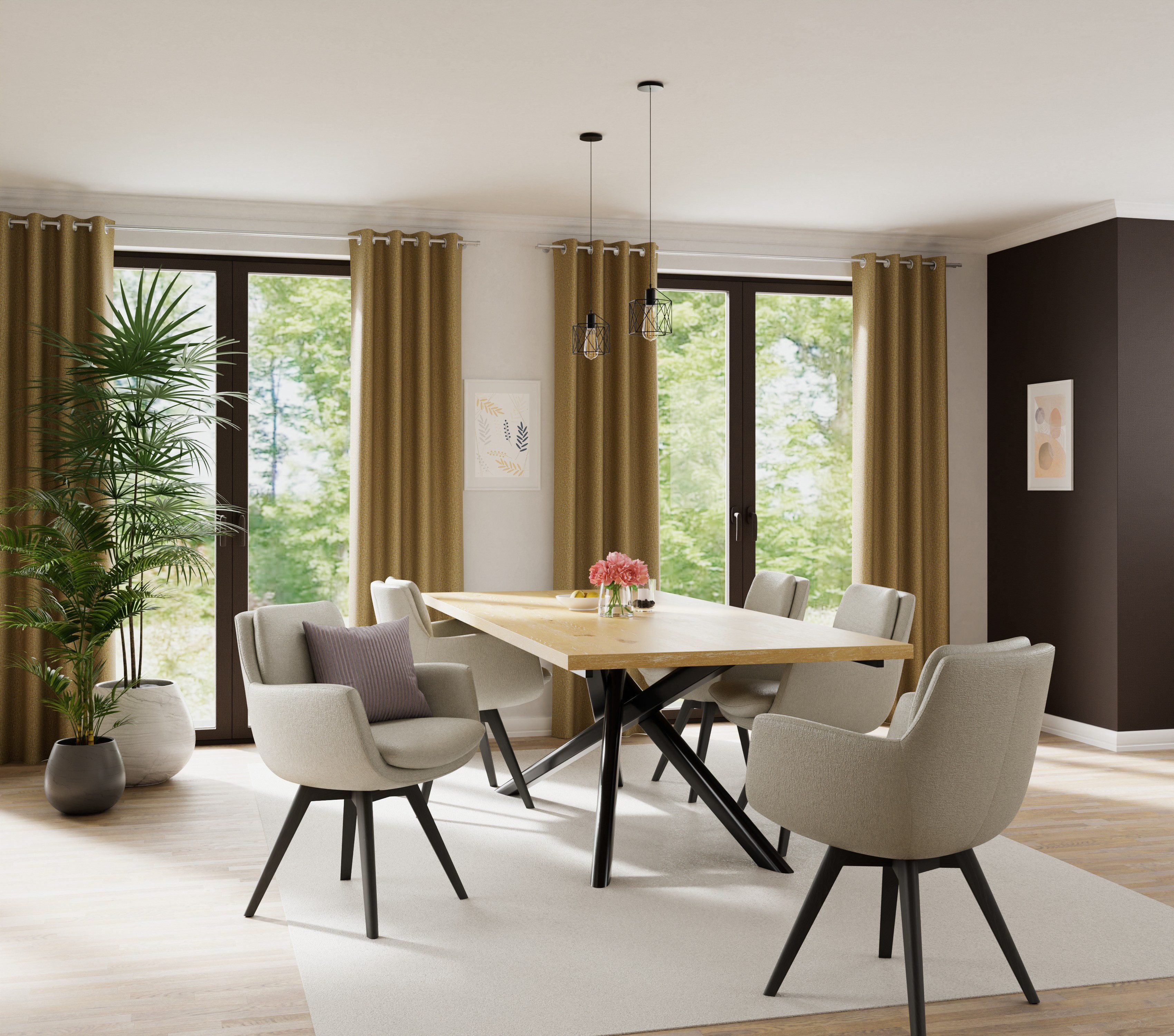 HOMING Vorhang Katta (1 St), Ösen, blickdicht, Vorhang Katta