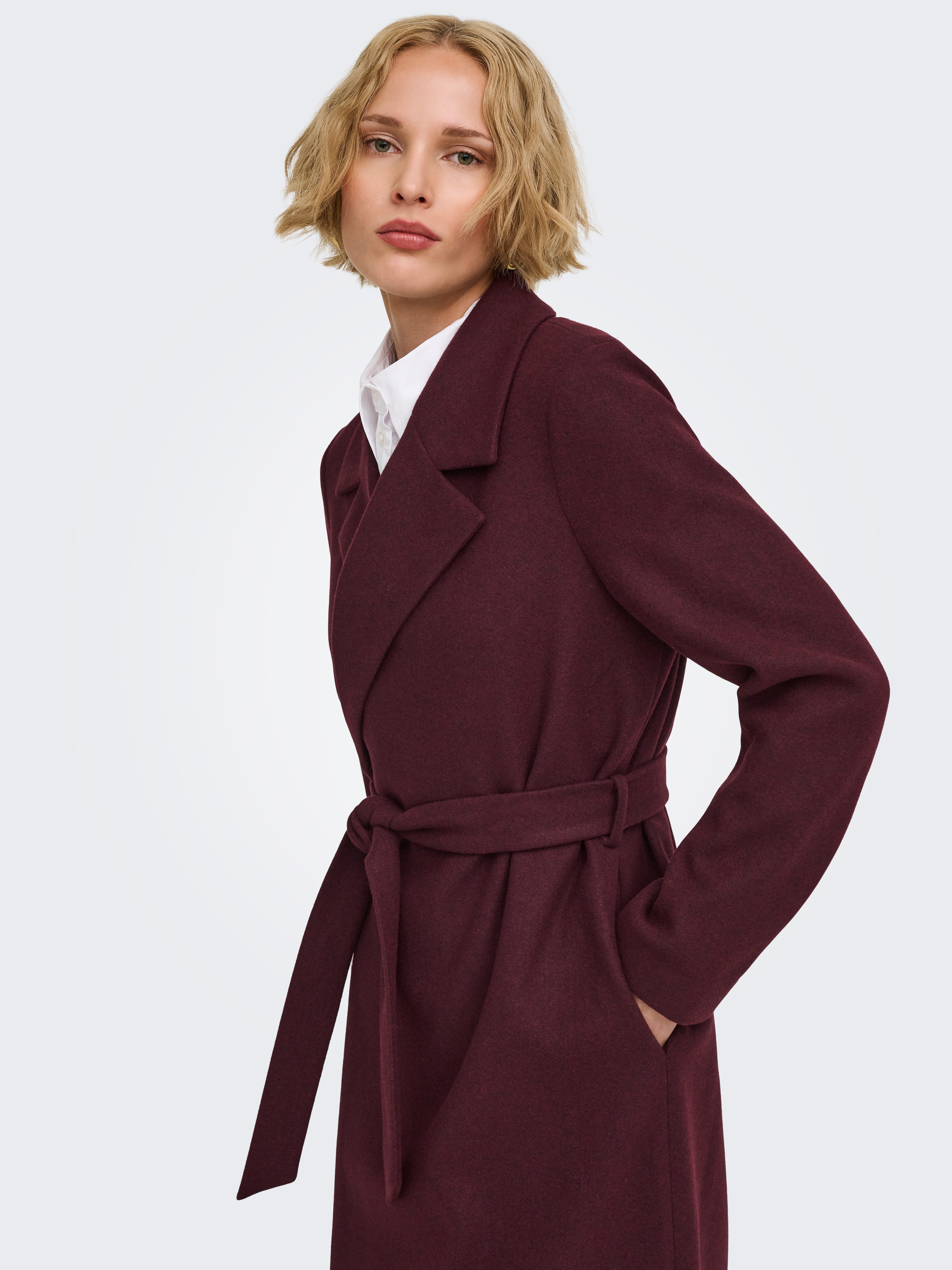 ONLY Langmantel ONLALVILDA LIFE WRAP COAT OTW Kunstfaser