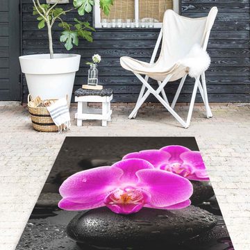 Läufer Teppich Vinyl Flur Küche Blumen funktional lang modern, Bilderdepot24, Läufer - pink glatt