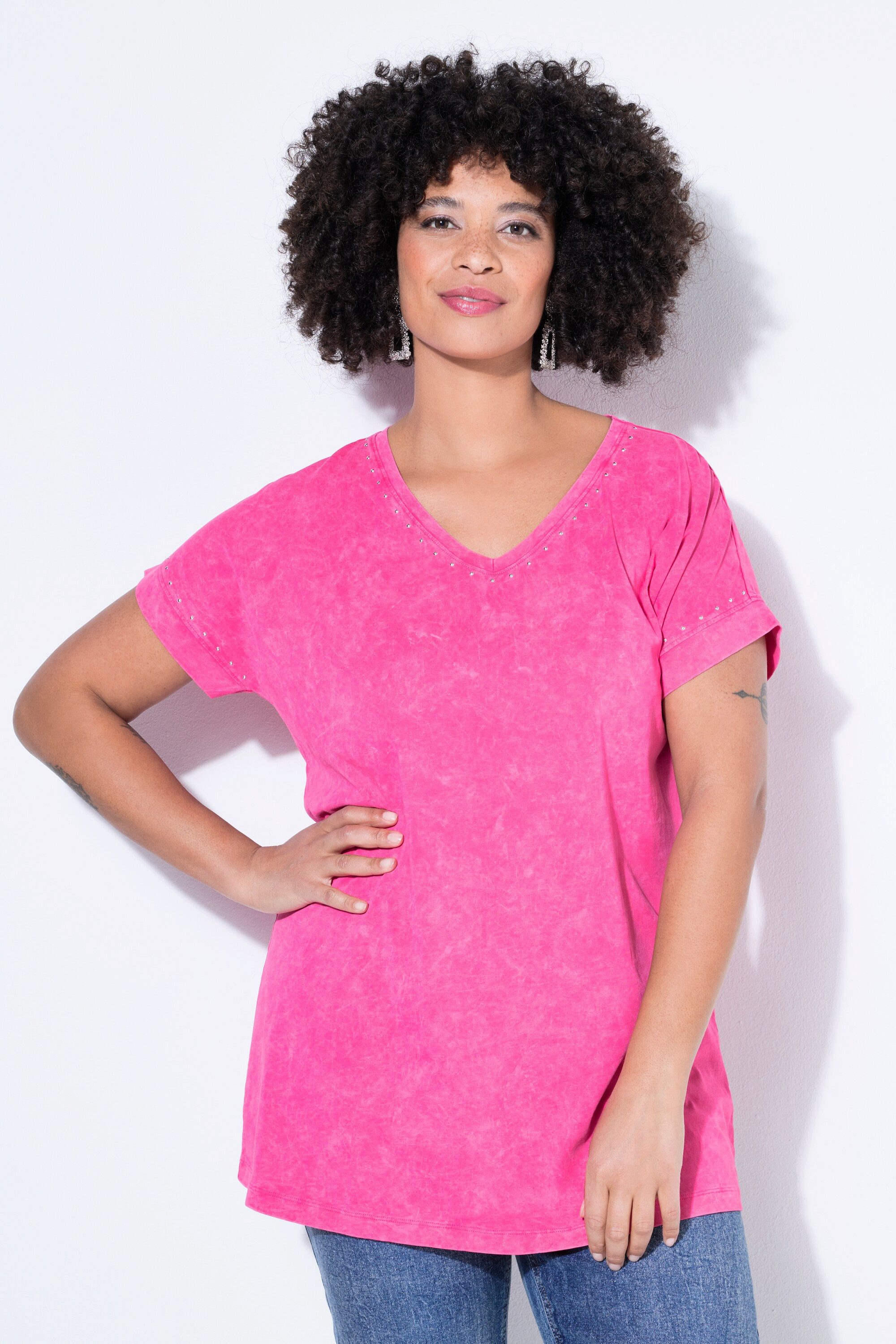Angel of Style T-Shirt T-Shirt Komfort Fit Ziernieten günstig online kaufen