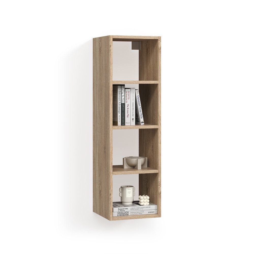 Livinity® Bücherregal Piave, Sonoma, 30 x 100 cm mit 4 offene Ablagen, 1-tlg.