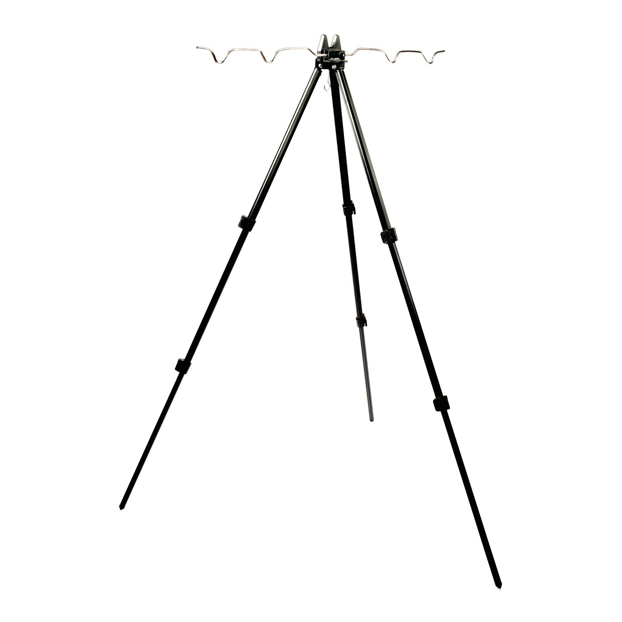 Rutenhalter Teleskop-Tripod & Rod Pod Dreibein für 4 Ruten 50-110 cm Feeder-Angeln