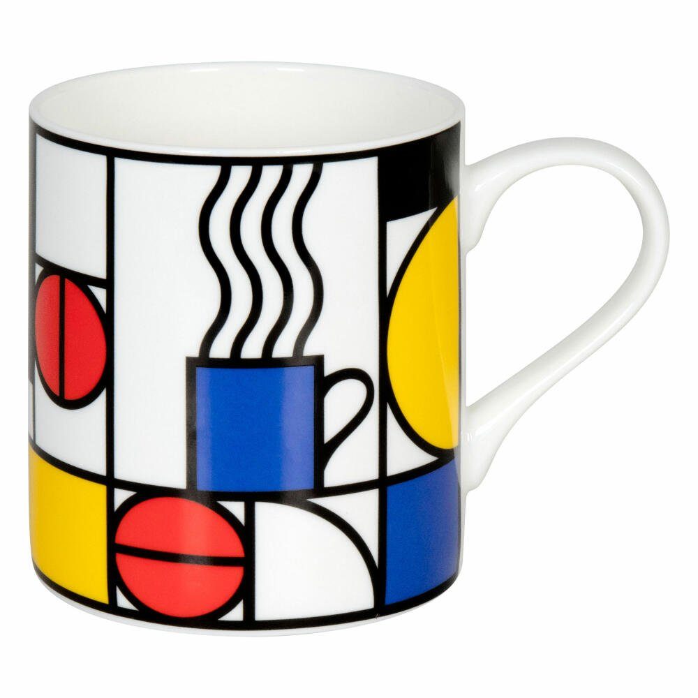 Könitz Becher Coffee with Mondrian, 400 ml, Bone China