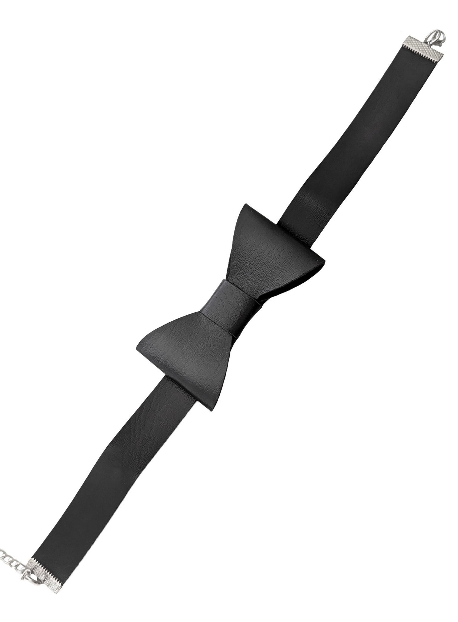 Metamorph Fliege Kunstlederfliege Fliege aus Kunstleder an schwarzem Gummiband