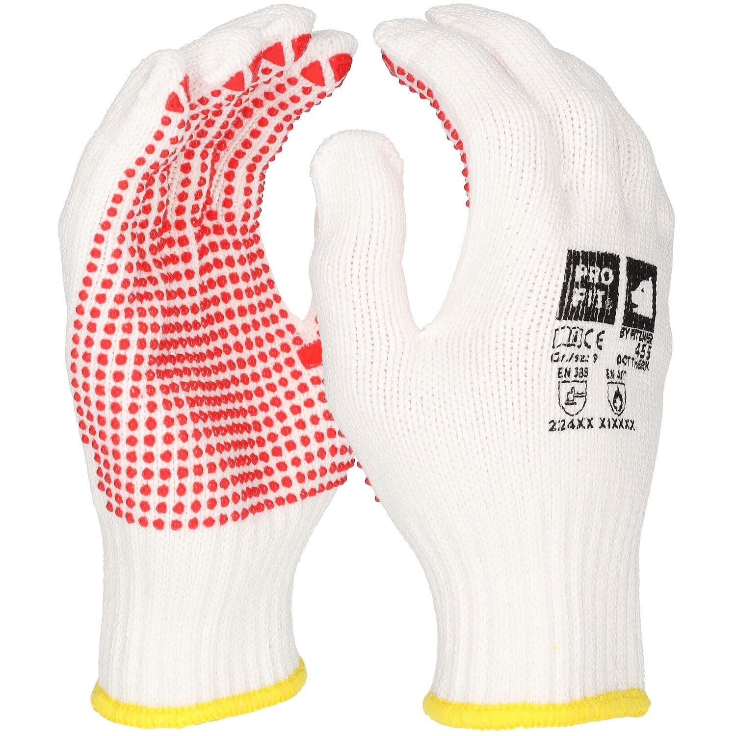 PRO FIT by Fitzner Hitzeschutzhandschuhe Hitzeschutzhandschuh "Dot therm",doppelstrick, weiß, (6 Paar) Gr. 7–11
